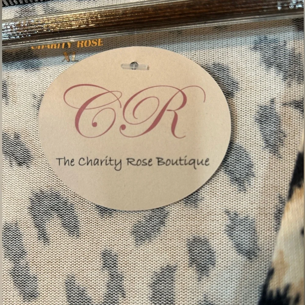 Charity Rose Leopard Long Cardigan NWT  XL